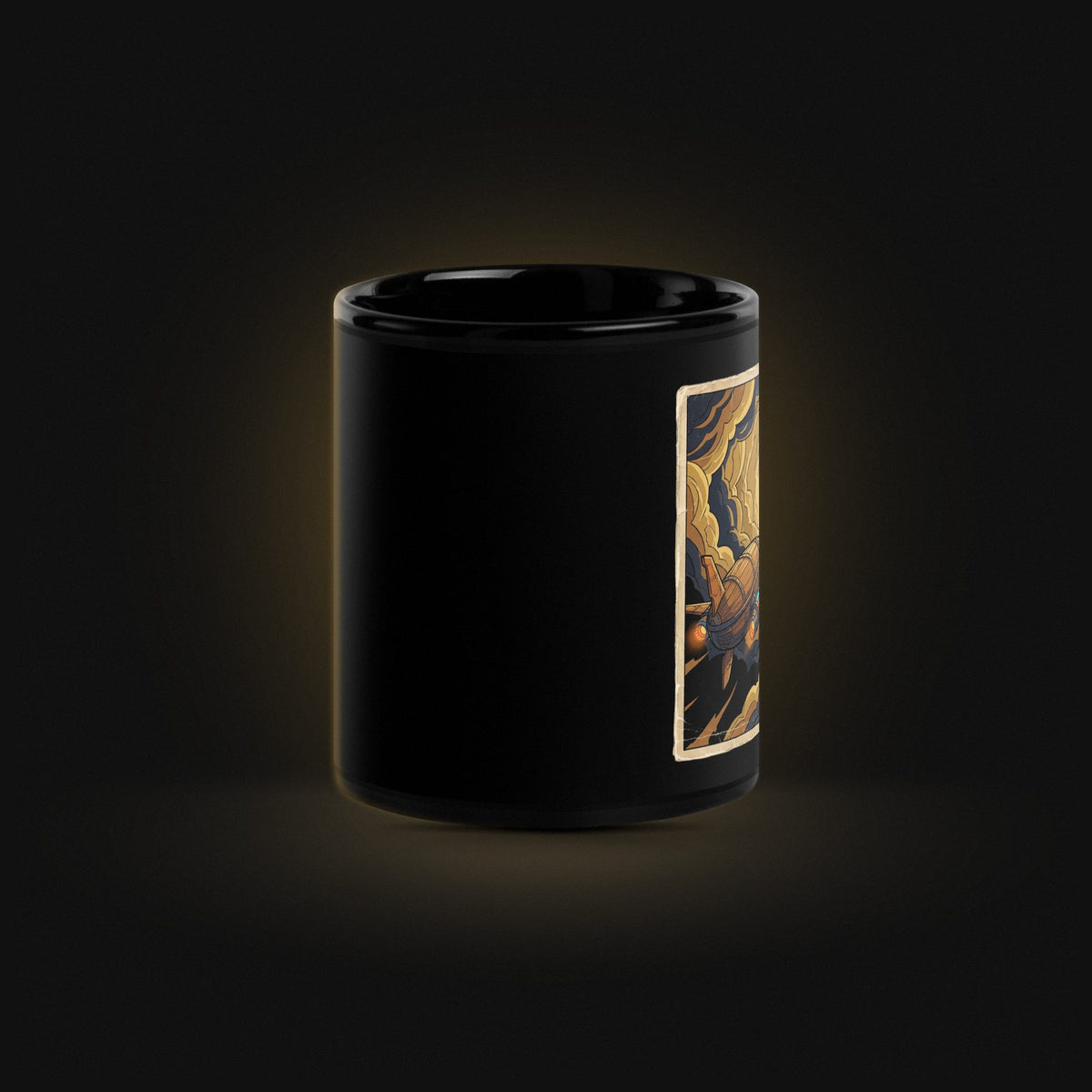 JRPG Airship Cover — Black Glossy — Side