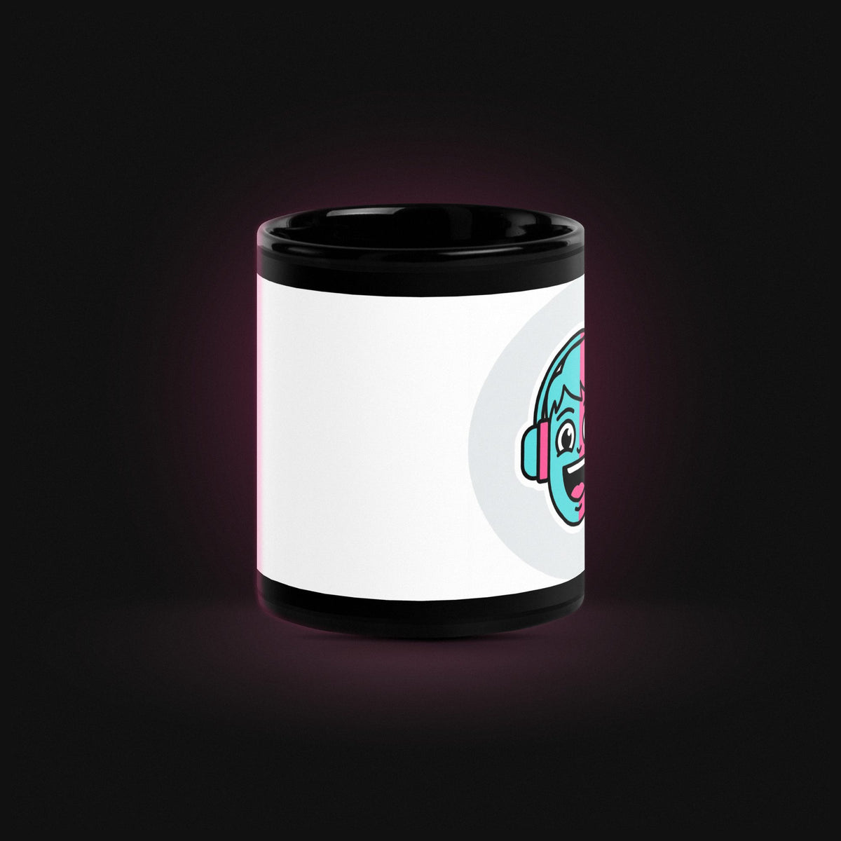Emote: Gamer Face — Black Glossy — Side