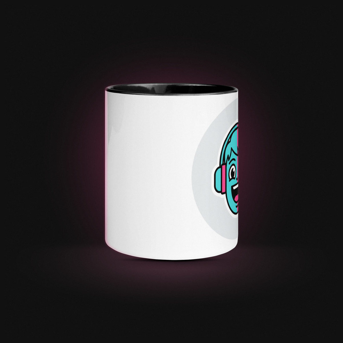 Emote: Gamer Face — White Ceramic — Side