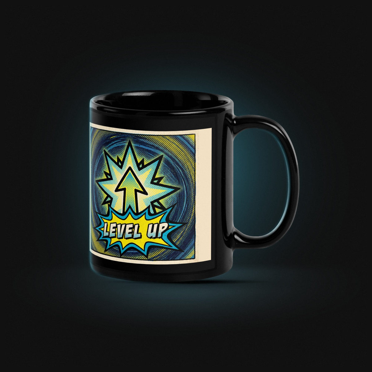 Achievement: Level Up — Black Glossy — Hero