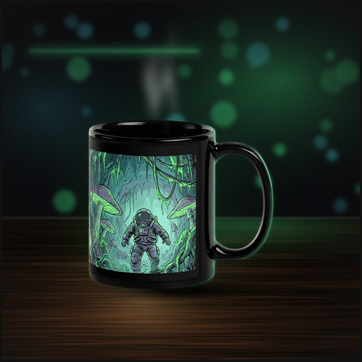 Env: Alien Cave — Black Glossy — Desk