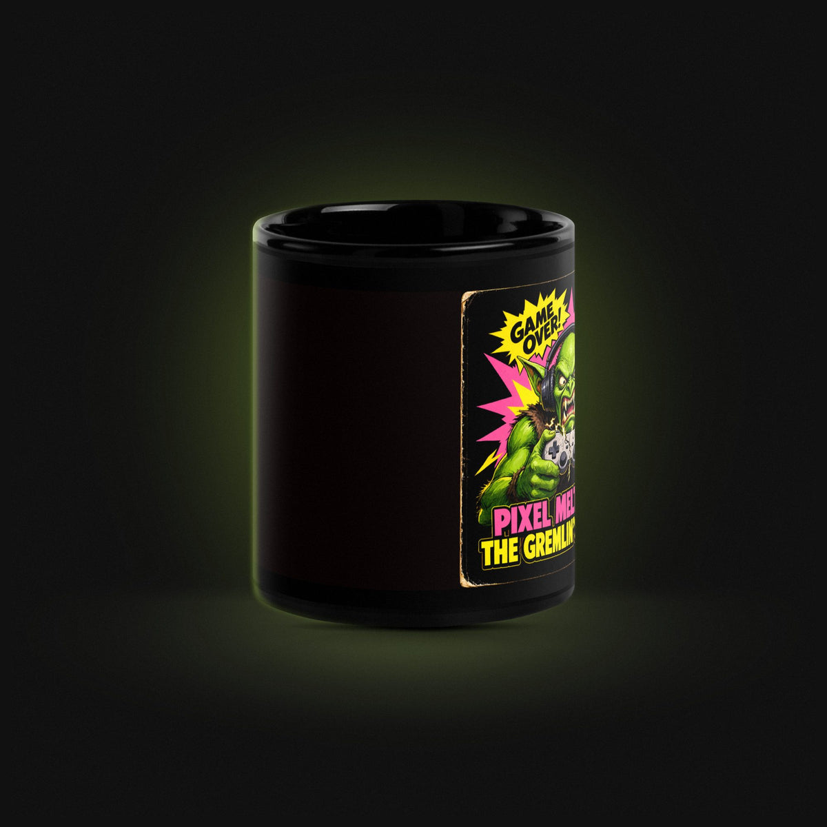 PIXEL MELTDOWN: THE GREMLIN'S REVENGE — Black Glossy — Side