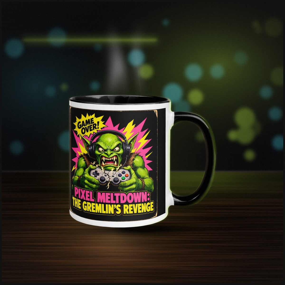 PIXEL MELTDOWN: THE GREMLIN'S REVENGE — White Ceramic — Desk