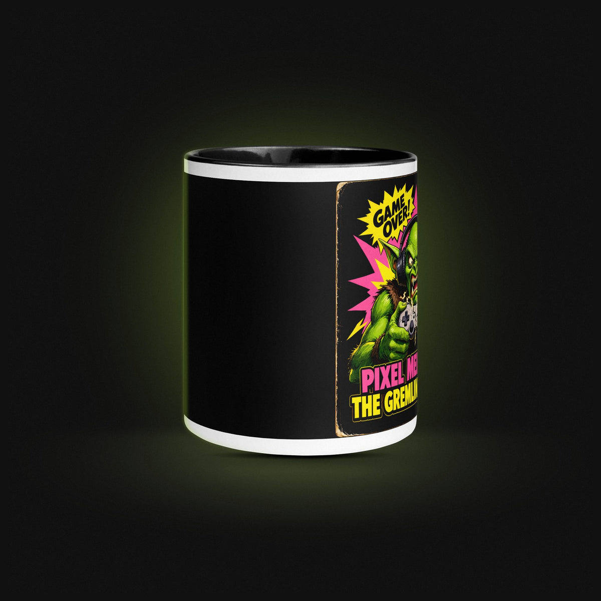 PIXEL MELTDOWN: THE GREMLIN'S REVENGE — White Ceramic — Side