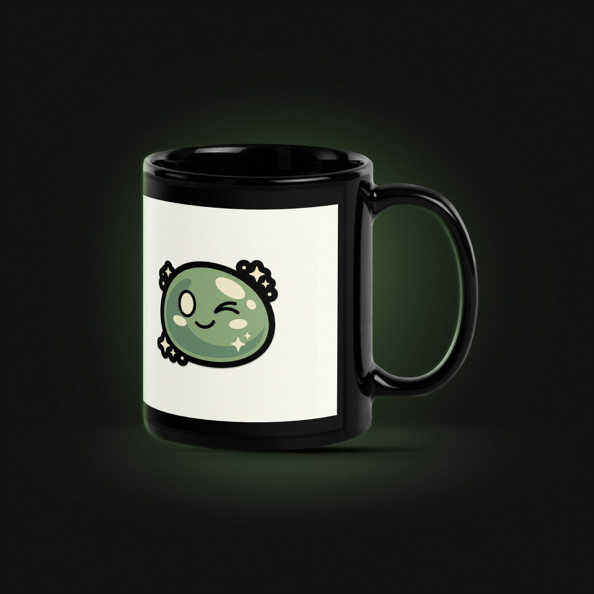Mascot: Slime — Black Glossy — Hero